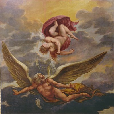 Dédalo e Ícaro (pintura del techo) de Giuseppe Cesari