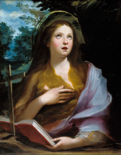 Madeleine penitente. Cuadro de Giuseppe Cesari titulado Il Cavaliere d