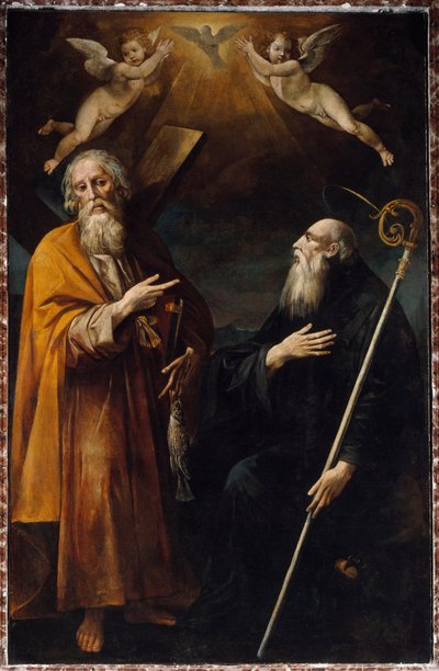 Representación de San Andrés y San Benito de Nursia (Pintura de Giuseppe Cesari