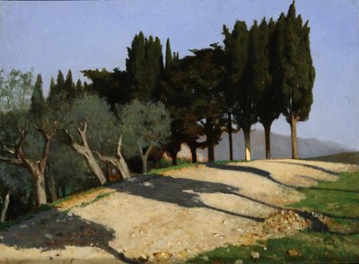 Via di campagna con cipressi de Giuseppe Abbati