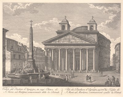 Vista del Panteón de Agripa de Giuseppe Acquaroni