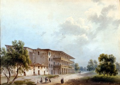 Milán, la Villa Simonetta. Pintura de Alinovi. Stendhal rebautizó a Angela Pietragrua como Lady Simonetta. Museo de Milán, Milán de Giuseppe Alinovi