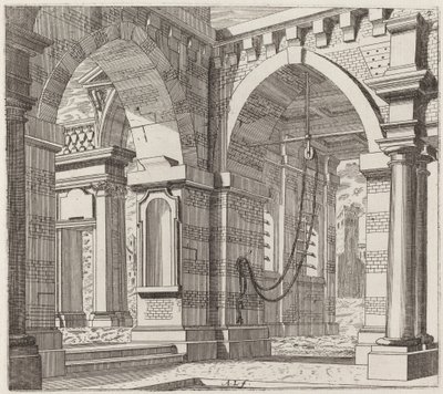 Fantasía arquitectónica con portales arqueados de Giuseppe Antonio Landi