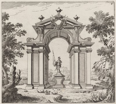 Arco triunfal en un paisaje de Giuseppe Antonio Landi
