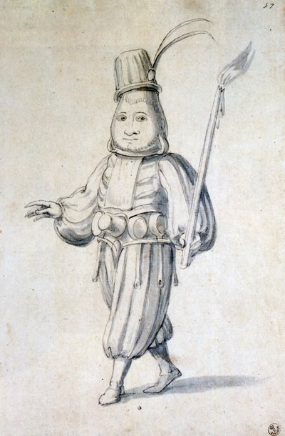 Diseño para un disfraz de cocinero, siglo XVI de Giuseppe Arcimboldi