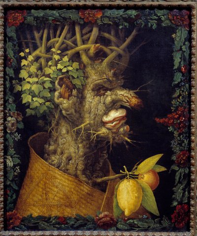 Invierno (de una serie que representa las cuatro estaciones) de Giuseppe Arcimboldo