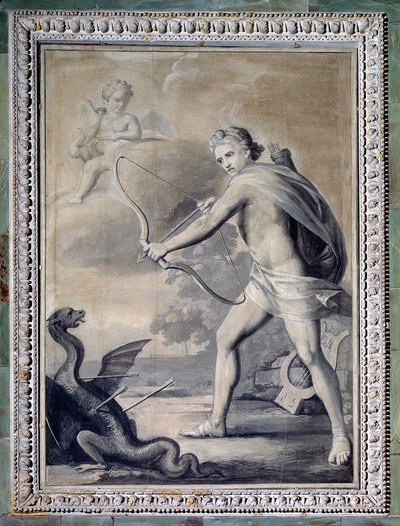 Apolo matando a la serpiente Pitón de Giuseppe Bacigalupo
