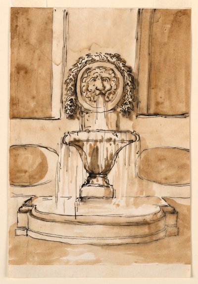 Diseño para una fuente de pared de Giuseppe Barberi
