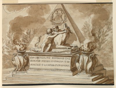 Monumento sepulcral para el poeta Colte, de Roma de Giuseppe Barberi
