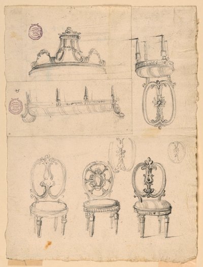 Bocetos para Muebles de Giuseppe Barberi