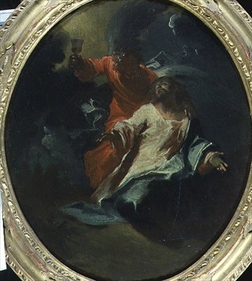 Cristo en el Monte de los Olivos, c.1730 de Giuseppe Bazzani