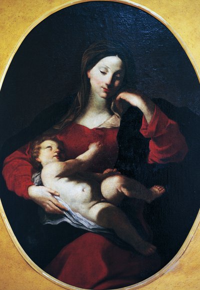 Madonna con niño, por Giuseppe Bazzani (1690-1769) de Giuseppe Bazzani