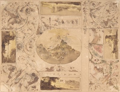 Diseños para la decoración de un techo de Giuseppe Bernardino Bison