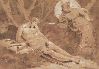 Diana y Endimión con Cupido de Giuseppe Bernardino Bison