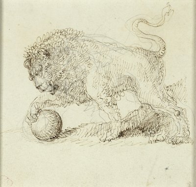 León con pelota de Giuseppe Bernardino Bison