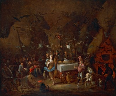 Reunión de brujas, por Giuseppe Bernardino Bison, óleo sobre lienzo, Italia de Giuseppe Bernardino Bison