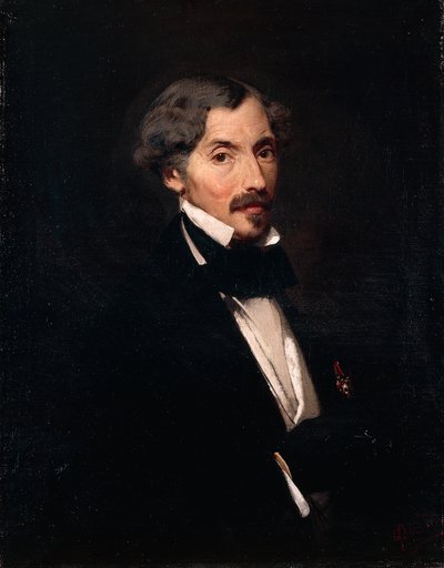 Retrato de Andrea Maffei de Giuseppe Bertini