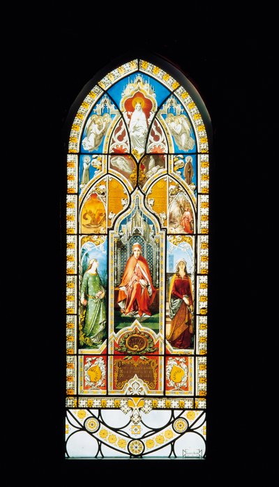 Vidriera con el Triunfo de Dante de Giuseppe Bertini