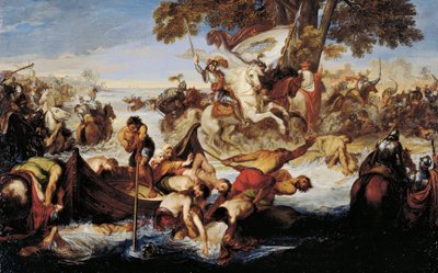 El ejército de Giovanni delle Bande Nere cruzando el Adda de Giuseppe Bezzuoli
