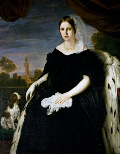 Retrato de la Princesa María Antonia de las Dos Sicilias de Giuseppe Bezzuoli