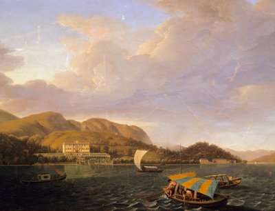 Villa Carlotta en Tremezzo, en el lago de Como, por Giuseppe Bisi (1787-1869) de Giuseppe Bisi