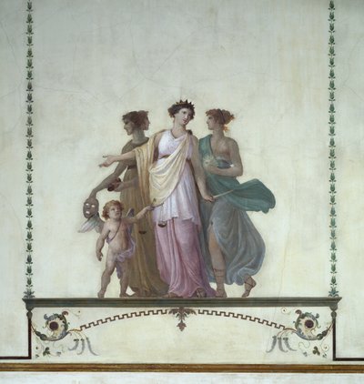 Alegoría de la comedia, la justicia y la verdad (fresco) de Giuseppe Borsato