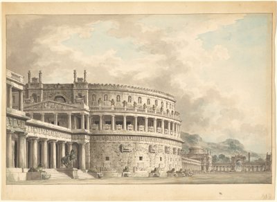 Fantasía Arquitectónica de un Magnífico Mausoleo Antiguo de Giuseppe Borsato