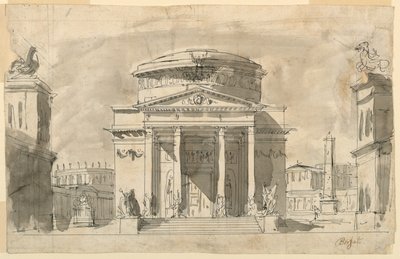 Diseño escénico, grupo de edificios antiguos de Giuseppe Borsato