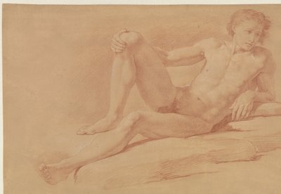 Estudio de un niño medio tumbado, medio sentado de Giuseppe Bottani
