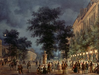 Café nocturno en París de Giuseppe Canella