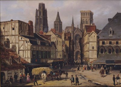 Place de la Haute-Vieille-Tour, Rouen, 1824 de Giuseppe Canella