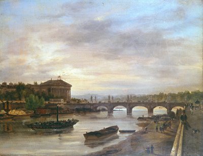 El Barco de St. Cloud ante la Concorde en 1826 de Giuseppe Canella