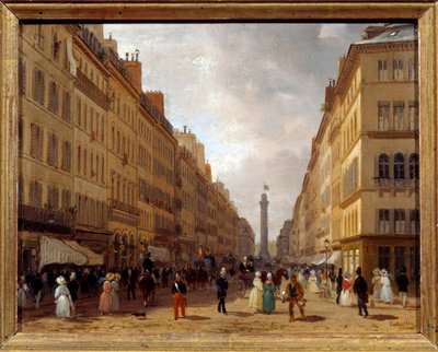 Vista de la rue de la Paix en París de Giuseppe Canella
