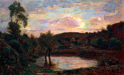 Puesta de sol en Engadina, de Giuseppe Carozzi (1864-1938) de Giuseppe Carozzi