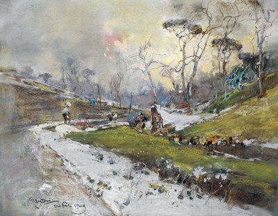 Paisaje con camino de Giuseppe Casciaro