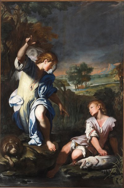 Tobías y el ángel (óleo sobre lienzo) de Giuseppe Castiglione