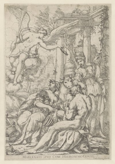 Alegoría con Fama, Hércules y Europa de Giuseppe Diamantini