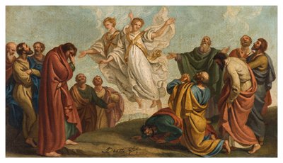 Giuseppe Diotti, Boceto, Aparición de ángeles a los apóstoles después de la Ascensión de Giuseppe Diotti