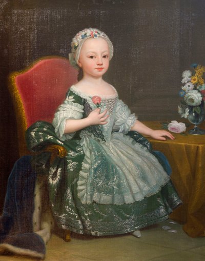 Retrato de María Teresa de Saboya (1756-1803), futura condesa de Artois, de Giuseppe Dupra (1703-1784), óleo sobre lienzo de Giuseppe Duprà