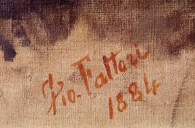 Autorretrato a la edad de 59 años (detalle) de Giuseppe Fattori