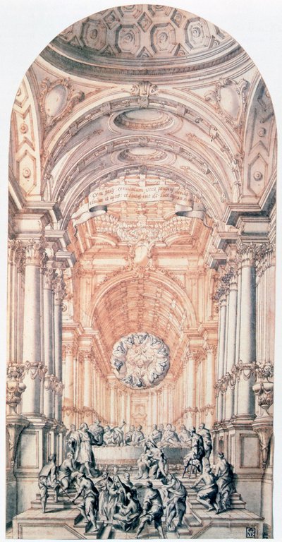 Diseño de proyecto para la Ciudad del Evangelio, c1716-1756 de Giuseppe Galli Bibiena