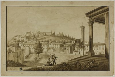 Vista de la plaza de Fiesole de Giuseppe Gherardi