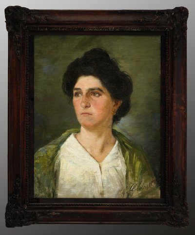 Retrato de una joven noble (pintura al óleo sobre lienzo) de Giuseppe Goldoni