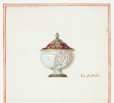 Cuenco con tapa de ágata de Giuseppe Grisoni