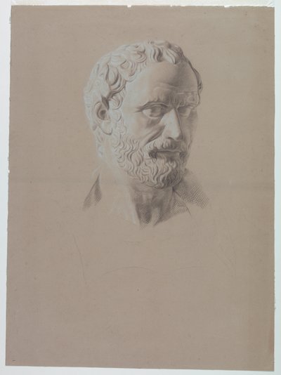 Estudio académico de un busto de un senador romano de Giuseppe Longhi