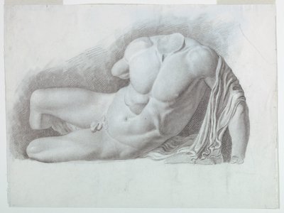 Estudio académico de un molde de un desnudo clásico de Giuseppe Longhi