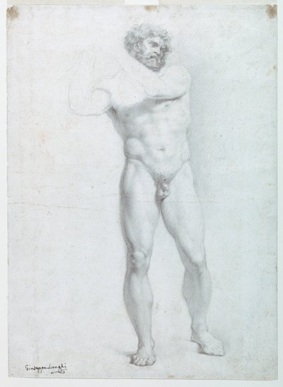 Estudio Académico de un Desnudo Masculino de Giuseppe Longhi
