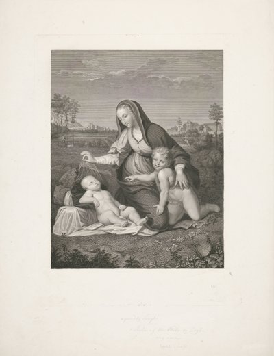 María con el Niño y el joven Juan Bautista en un paisaje
Madonna del Velo de Giuseppe Longhi