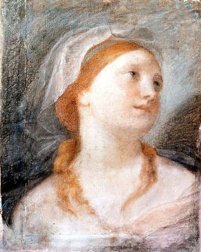 Estudio de la cabeza de una joven con cabello rojo de Giuseppe Maria (circle of) Crespi