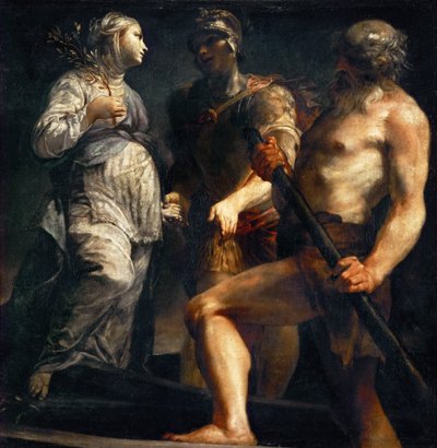 Eneas, Sibila y Caronte, ca. 1695 de Giuseppe Maria Crespi